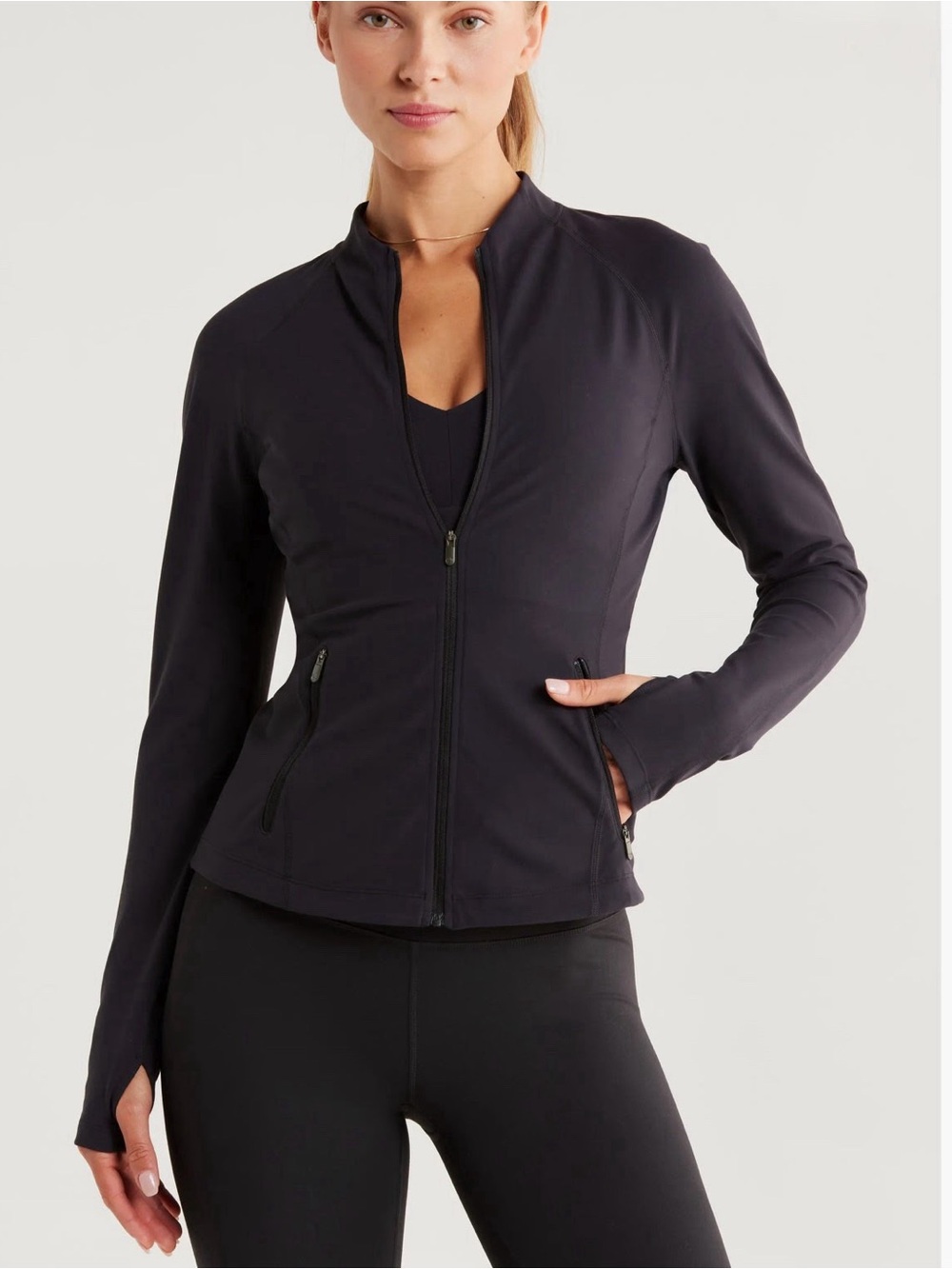 Zella Studio Luxe Active Yoga Jacket Size XS Black New With Tag